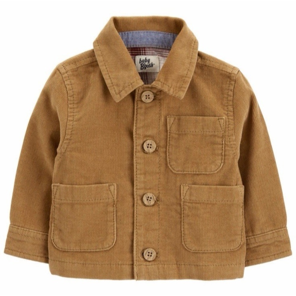 OshKosh Bgosh Boys Brown Corduroy Jacket Fall Coat Button Front 3T NWT
